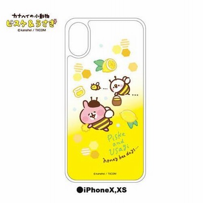 オイルイン・ラメ入りスマホケース ミツバチ iPhone10/10S：グリッター 