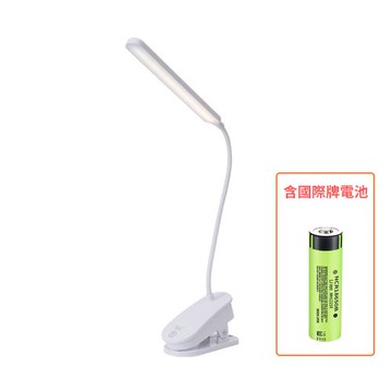 逸奇e-kit USB國際牌電池充插二合一雙用/三種色溫/無段式調節亮度/誤觸開關/觸控開關/軟管夾立式護眼LED夾燈 UL-P11
