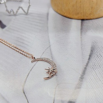 現貨專區｜星月交輝．鎖骨鍊(nkbpss43)｜送禮精選店家★Reyna jewelry 女王飾品