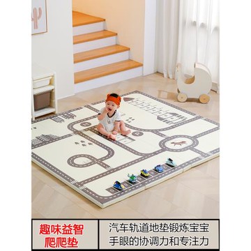 兒童停車場地墊加厚4cm寶寶爬行墊嬰兒家用折疊爬爬墊xpe墊子印花
