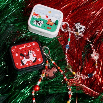 紅色星星小馬可愛農場耳機殼蘋果AirPods3/4/pro/Pro2/Pro3保護套