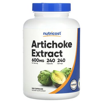 Nutricost, 朝鮮薊提取物，600 毫克，240 粒膠囊