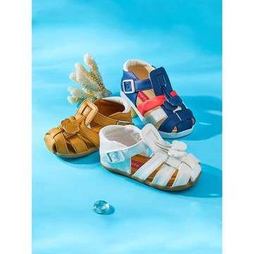 卡特兔涼鞋包頭寶寶學步鞋男女童機能鞋夏老logo特價處理品無售后