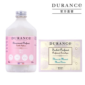 DURANCE 朵昂思 清爽整理衣物煥新組(玫瑰柔軟精500ml+芙蓉花香封10g)-專櫃公司貨