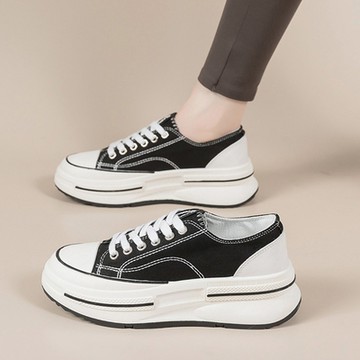 【LN】現+預 百搭休閒厚底增高帆布鞋(女鞋/休閒鞋/板鞋)