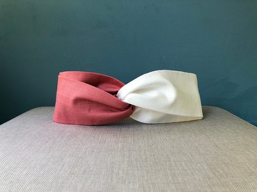 雙色髮帶 / 無暇粉 / 少女系