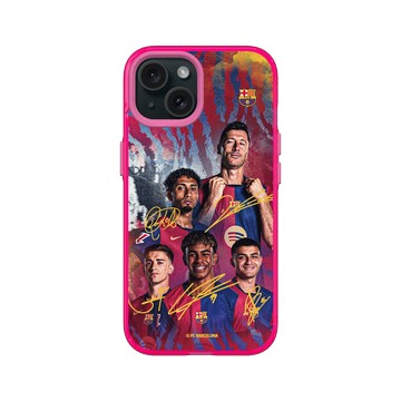 iPhone 15 Clear 粉漾桃 - FC Barcelona - Team 1 Signature Edition