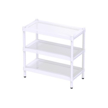 【Y HOUSE】60x30x60公分 極致美學 沖孔三層收納層架-烤漆白