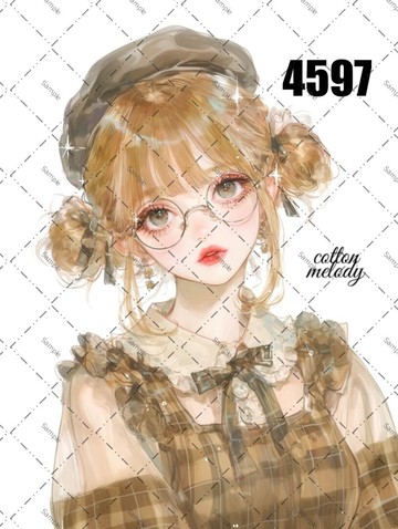 original sticker no.4597 人物貼紙 原創貼紙 原創人物貼紙 裝飾貼紙 cotton melody