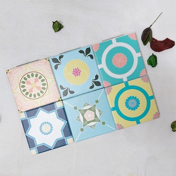 時光巡禮X台灣花磚‖皮革隨身小方鏡||一磚風情