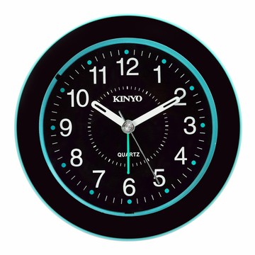 KINYO 時尚圓型靜音掃描鬧鐘