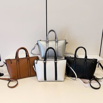 新款簡約休閑時尚手提包2025包包女質感潮流斜挎單肩包撞色腋下包