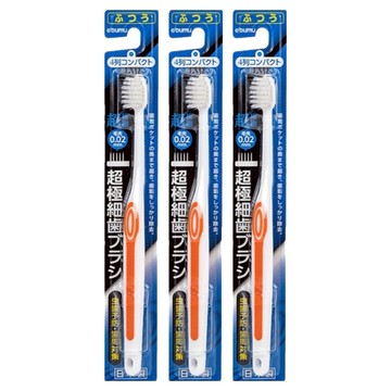 e'cumu 稻田齒 0.02超極細毛牙刷 深入齒縫及牙齦溝  1入  3支
