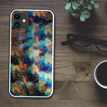 如同鮑魚般閃耀、色彩斑斕的神秘海底 強化玻璃手機殼 iPhone16 適用