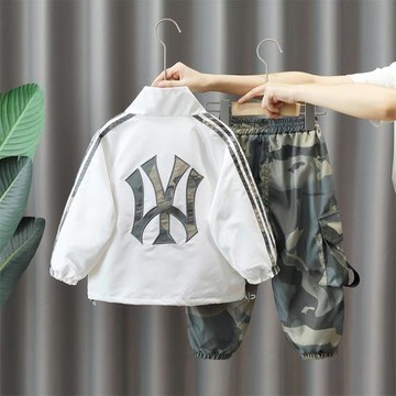 男童套裝春秋2026新款兒童運動秋裝洋氣時髦秋季童裝迷彩兩件套