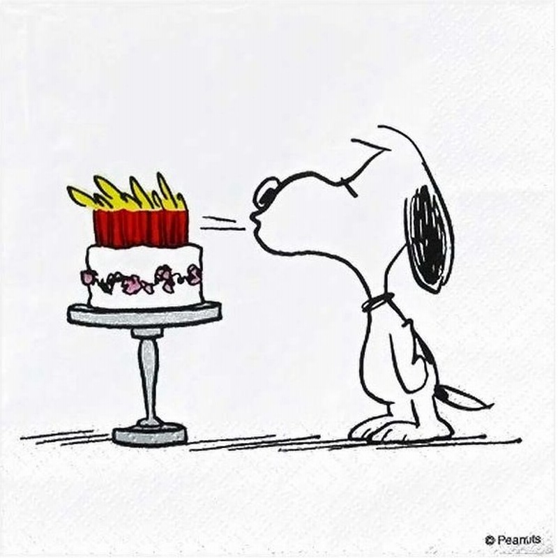 1枚バラ売りペーパーナプキン スヌーピー Snoopy Peanuts お誕生日 ケーキ Happy Birthday Thalia ドイツ 紙ナフキン 33x33cm デコパージュ 通販 Lineポイント最大0 5 Get Lineショッピング