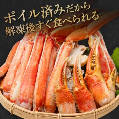 ふるさと納税 大洗町 ズワイガニボイルカット済 総重量1.0kg 内容量700g ハーフポーション ふるさと納税