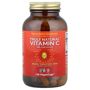HealthForce Superfoods, 天然維生素 C，120 粒全素膠囊（每粒膠囊 46.75 毫克）