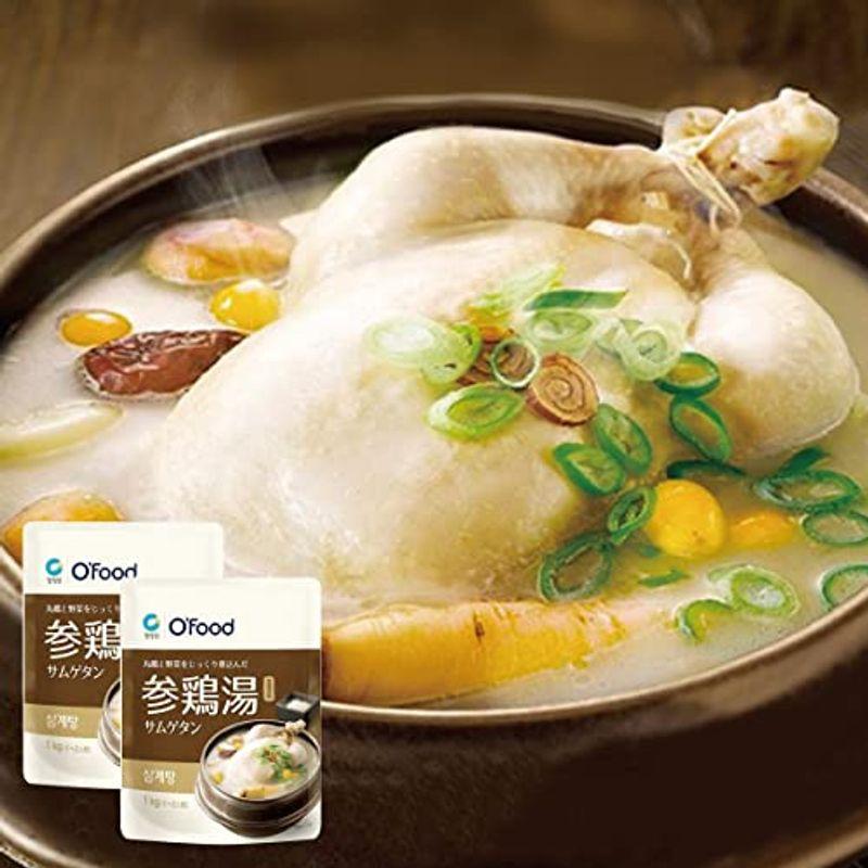 参鶏湯 サムゲタン 韓国食品 1kg × 2個 セット 合計：2.0? 韓国料理 韓国 スープ 鍋 韓国鍋 簡単調理 レトルト