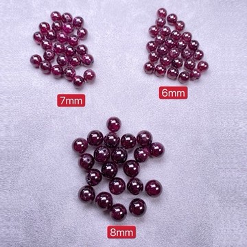 【肯爸水晶嚴選】紫牙烏石榴石5-8mm/全孔/隔珠/配珠/手工串珠編織/材料珠/DIY/單顆/單珠/飾品/水晶/天然