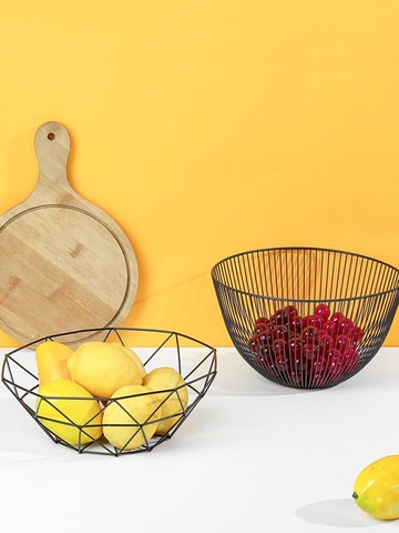 北歐水果盤創意客廳茶幾家用歐式瀝水果籃簡約現代鐵藝零食干果盆