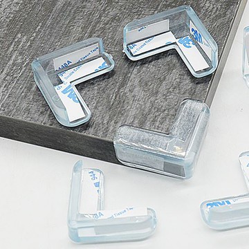 桌角防撞套 桌角防撞器 桌腳防撞護墊 L型桌角防護墊 透明矽膠軟墊 嬰幼兒專用 《昇瑋五金》