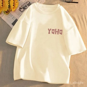 100%純棉上衣 寬鬆大碼短袖 短袖T恤 上衣女 T恤女 百搭上衣 印花上衣 韓版短袖 圓領T恤