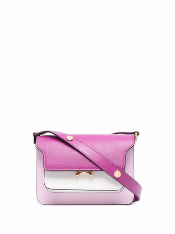 Marni - concertina leather shoulder bag - women - Calf Leather - One Size - Purple