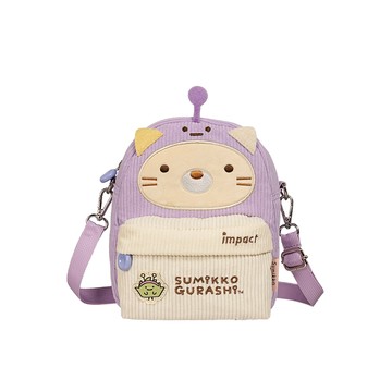 【IMPACT】怡寶 | 角落小夥伴-貓咪 燈芯絨兩用小側包-紫配米 IMQSG010PL (IMKS)