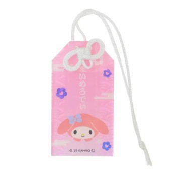 asdfkitty*日本製 美樂蒂 御守風壓克力吊牌 吊飾 掛飾 鑰匙圈-正版商品
