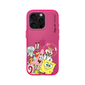iPhone 16 Pro Clear 粉漾桃 - 海綿寶寶 SpongeBob - 比奇堡居民