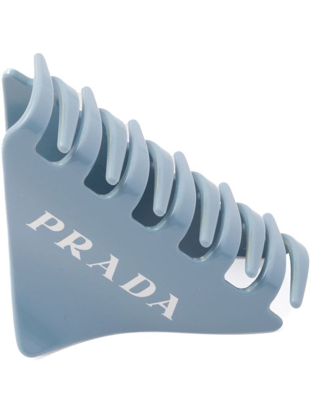 Prada - logo-print hair clip - women - Plexiglass/Other Materials - One Size - Blue