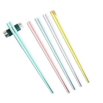 lebon 10雙/莫蘭迪八角合金筷(筷子 抗菌 耐高溫 餐具 防滑)