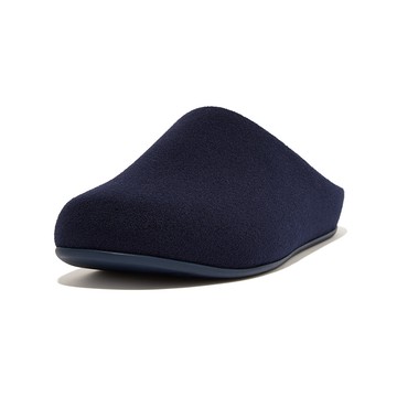 FitFlop SHOVE FELT SLIPPERS易穿脫舒適便鞋-男(午夜藍)