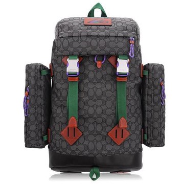 COACH 織布緹花 / UTILITY特大款 / 後背包(專櫃款)_黑灰