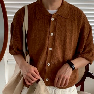 【Metanoia】 🇰🇷韓製 翻領針織短袖上衣