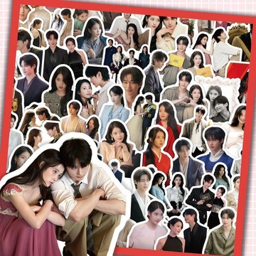 新品促銷⚡21世紀大君夫人 iu李知恩雙人cp周邊 240張21世紀大君夫人IU邊佑錫韓劇高顏值 氛圍感貼 紙裝飾 水杯