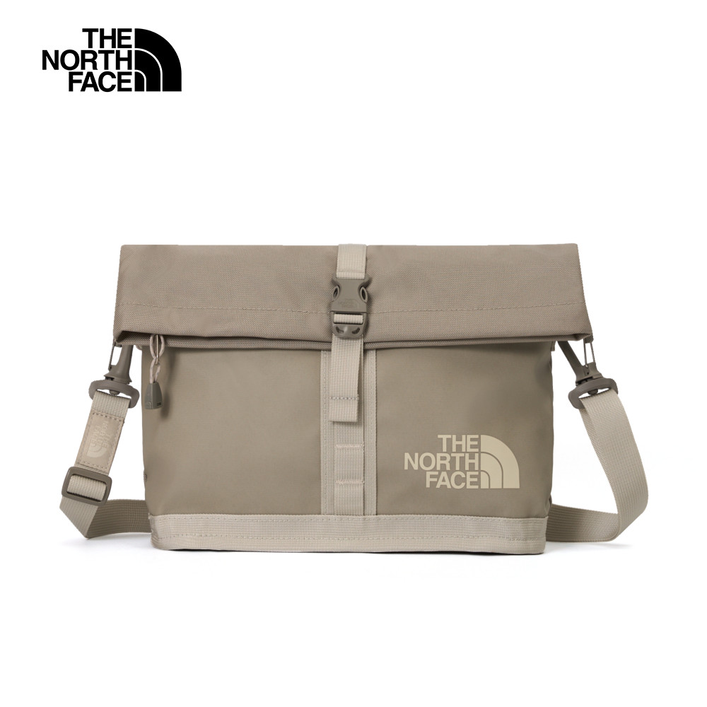 The North Face北面男女款棕色DWR防潑水可調節可拆卸背帶休閒單肩包｜8BK6BI3