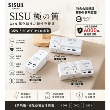 《氮化鎵-多功能-安全壁插》分接-Typ《氮化鎵-多功能-安全壁插》分接-Type-C智能快充-專利PTP-極簡白-mi