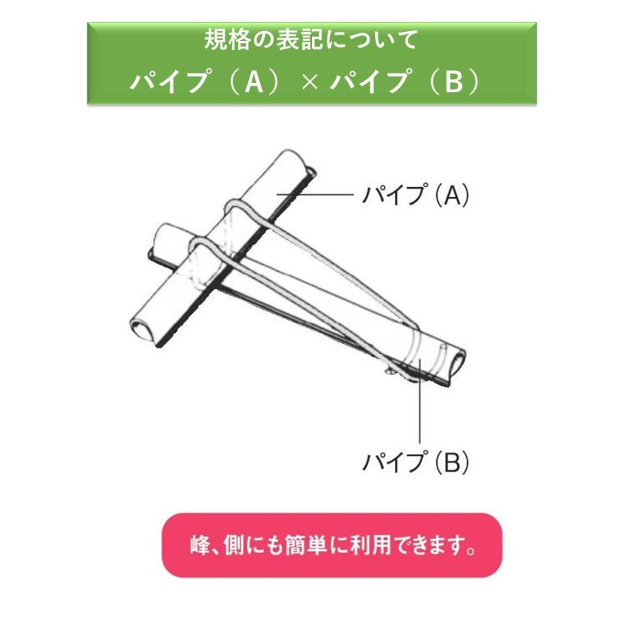 トップセッター 19x19 19mm 渡辺パイプ 農業用 ビニールハウス用 金具 十字 クロス フック 針金 バンド