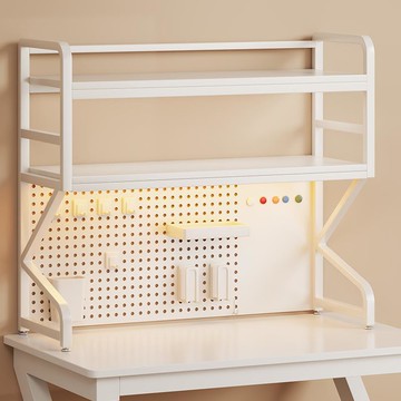 【台灣公司 可打統編】桌面置物架桌上書架書桌收納洞洞板裝飾架電腦桌分層工位展示架子 h8157