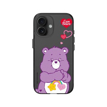iPhone 16 Clear (相機按鈕) 酷墨灰 - Care Bears - Best Friend Bear