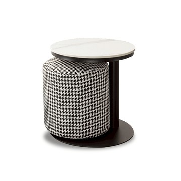 ASSARI-艾塞爾岩板小茶几+小椅凳x1(寬40x深40x高40cm)