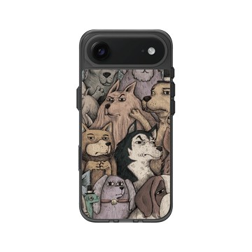 iPhone Air Clear (相機按鈕) 酷墨灰 - 怪奇事物所 Incrediville - 狗急不跳牆密集恐懼症