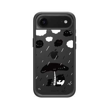 iPhone Air Mod NX -邊框背蓋組合 (相機按鈕) 黑 - 馬來貘 Laimo - 下雨了(透明款)