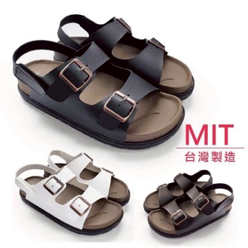 MIT質感雙帶魔鬼氈厚底涼鞋 雙帶涼鞋 厚底涼鞋 涼拖鞋 輕量涼鞋 魔鬼氈涼鞋 MIT涼鞋 台灣製造 平底涼鞋