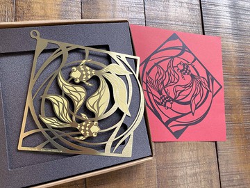 豐收有魚―金屬春聯/剪花壁飾/年節招財