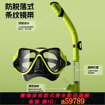 【台灣公司 可打統編】潛水鏡 新款高清防霧自由潛面鏡全干式呼吸管護鼻款成人潛水裝備