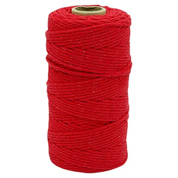 Dona&Deco Vero 厚款大尺寸彩色麻繩  90m  紅色  1個