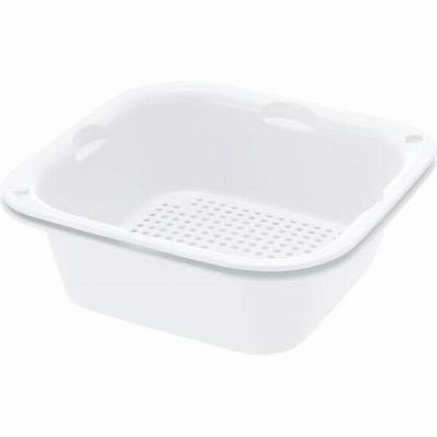 リッチェル 4973655169407 シェリー ザルバッとん ホワイト 大盛 (ざる バット セット)